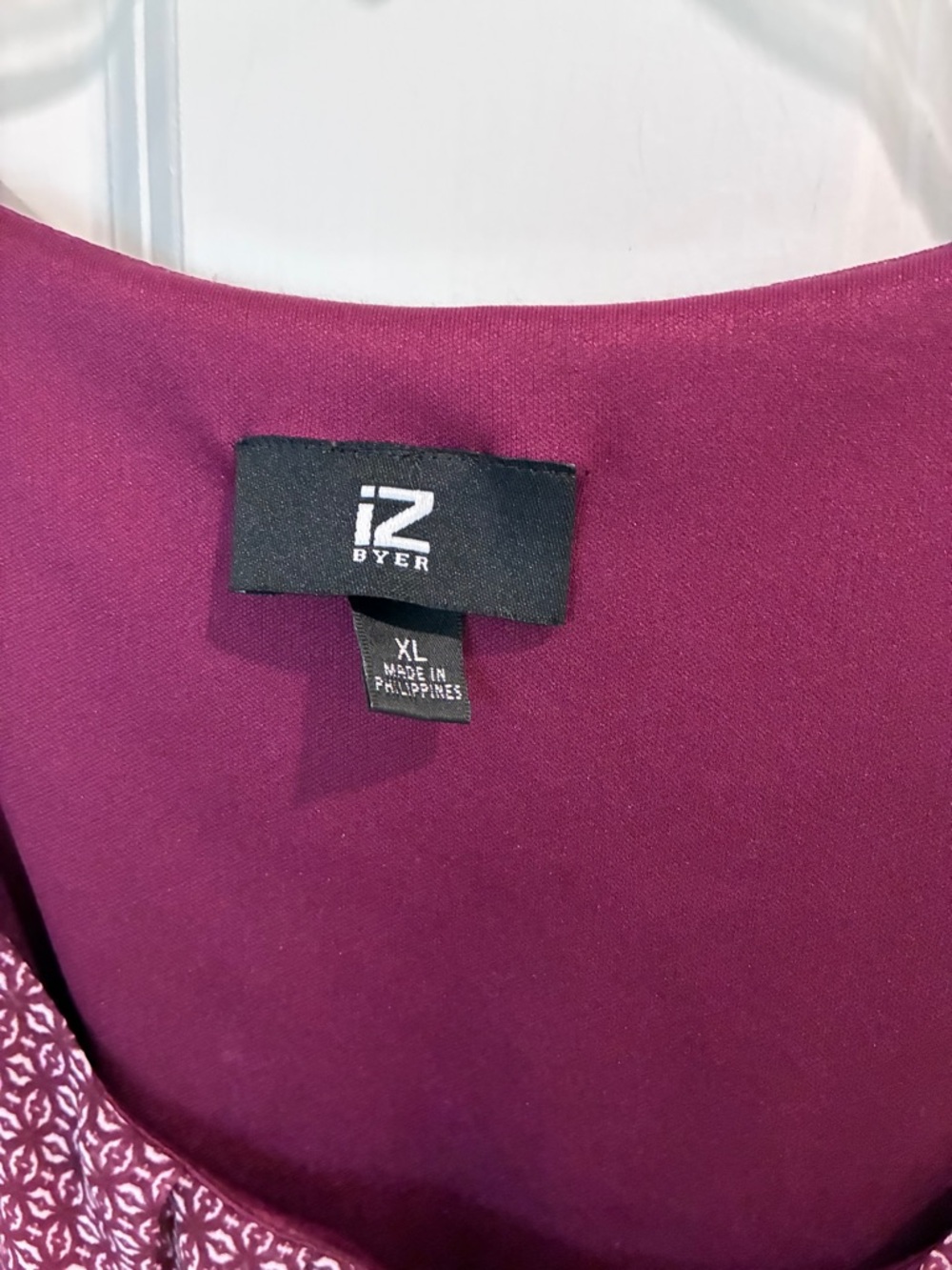Iz Byer Burgundy Printed Sleeveless Skater Dress - Picture 2 of 8